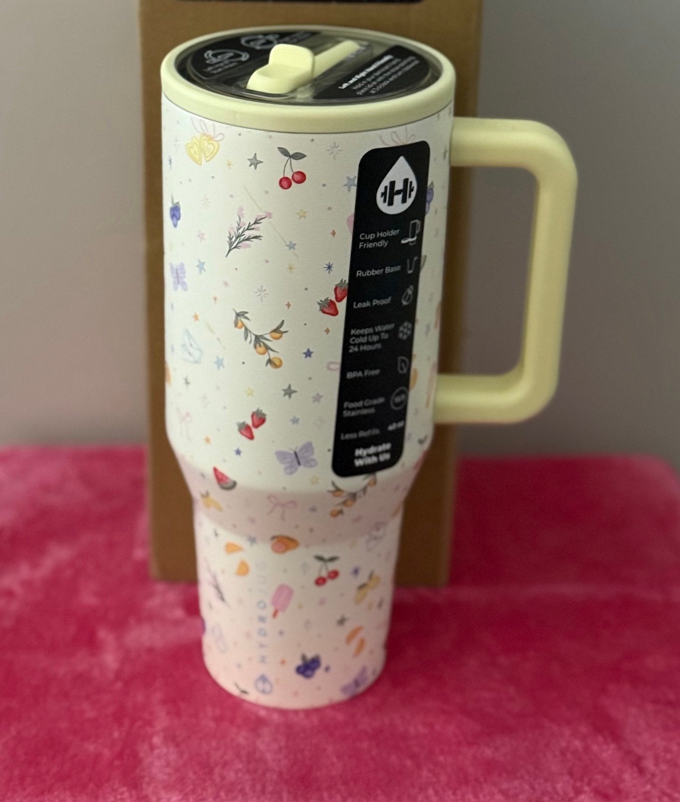 Hydrojug Berries & Cream 40 Oz Tumbler